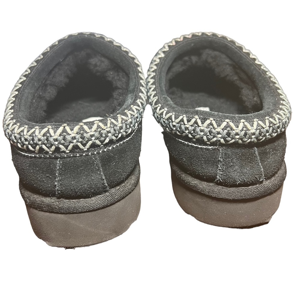 SOLD UGG Tasman Clog Black Suede Fuzzy Inside - Picture 12 of 13